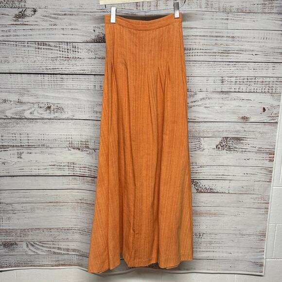 Vintage 70s Orange Two-Piece Granny Set with Lace Details XS - Picture 5 of 7